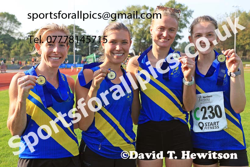 Womens 4 Stage Relay, 2024 Northern Mens 6 and Womens 4 and Youngsters Relays, Stanley Park, Blackpool.  Photo: David T. Hewitson/Sports for All Pics